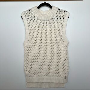Roxy Open Knit Sweater Vest | L